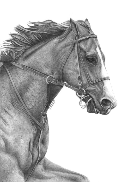 Justify Horse Racing Art Print on Archival Paper (V3)